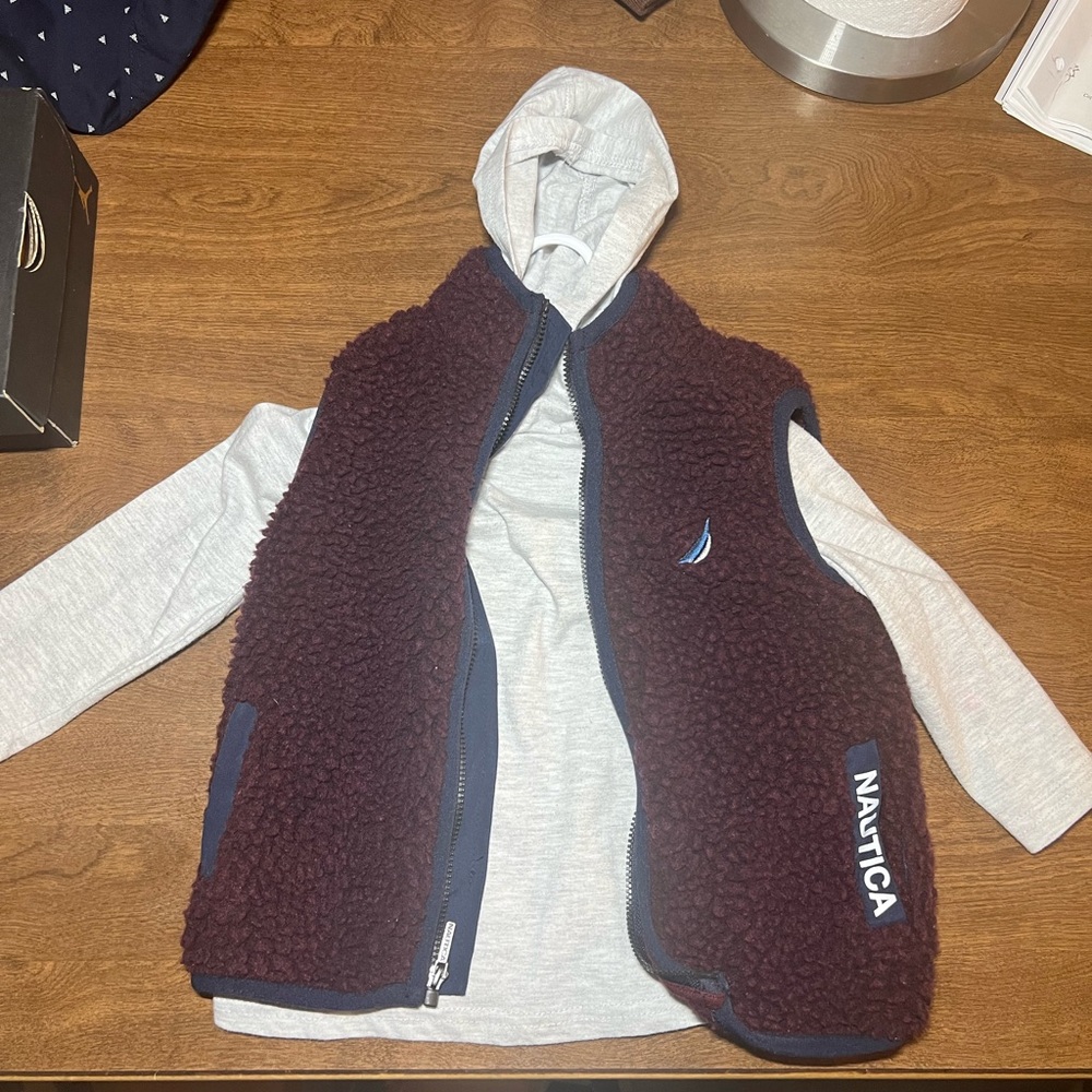 Nautica Kids' Maroon and Navy Vest